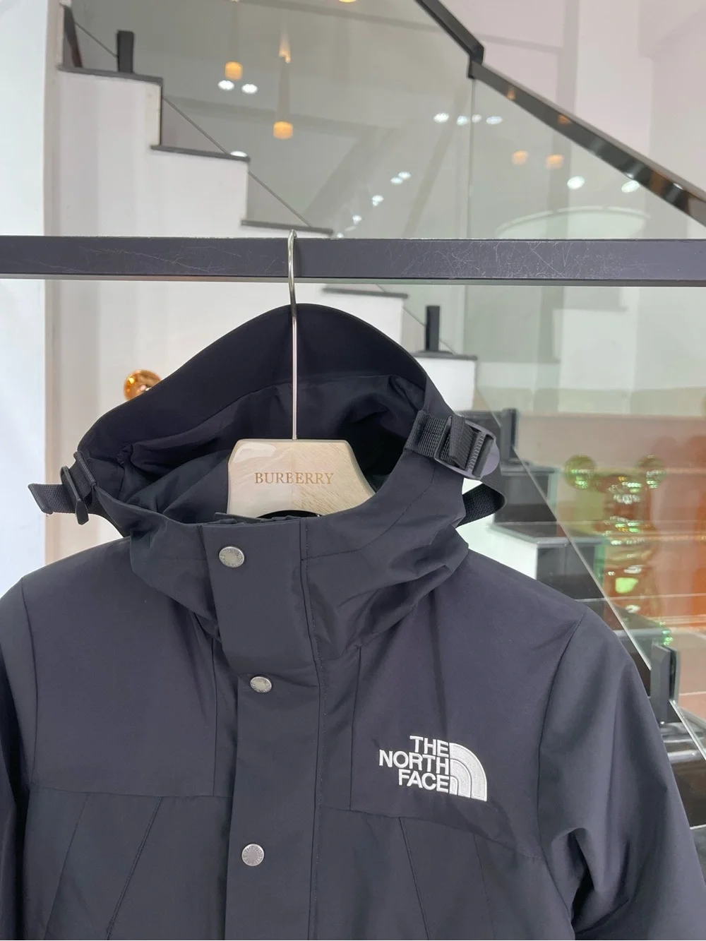 The North Face Black Hooded Waterproof Shell Jacket